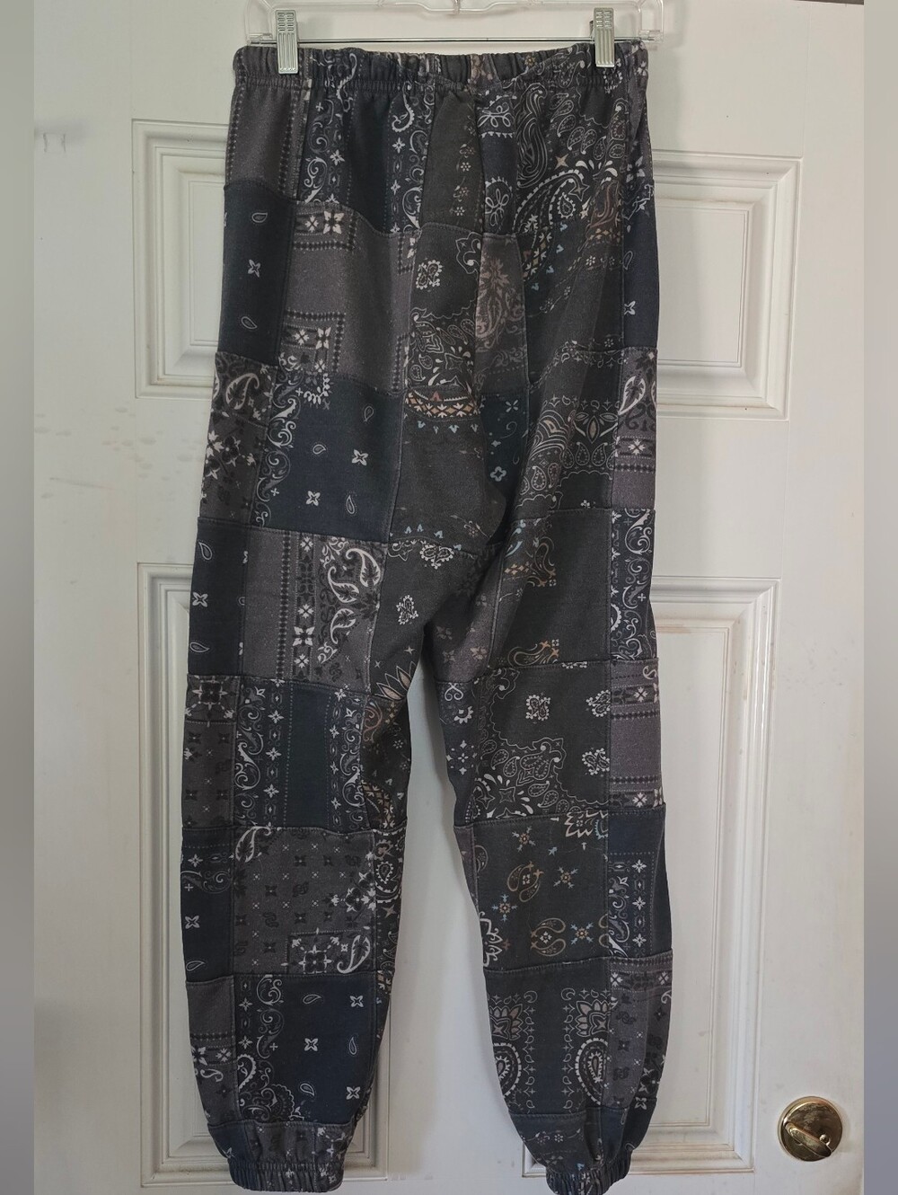 Aviator Nation Bandana Quilted Charcoal Sweatpants M - Picture 2 of 12
